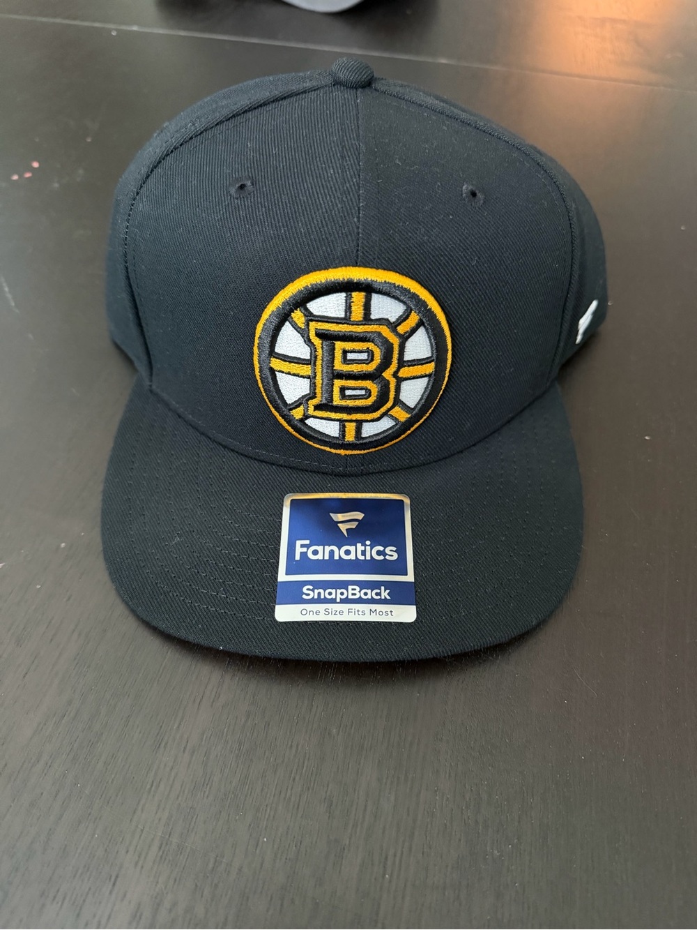 Fanatics Boston Bruins Black Snapback Hat